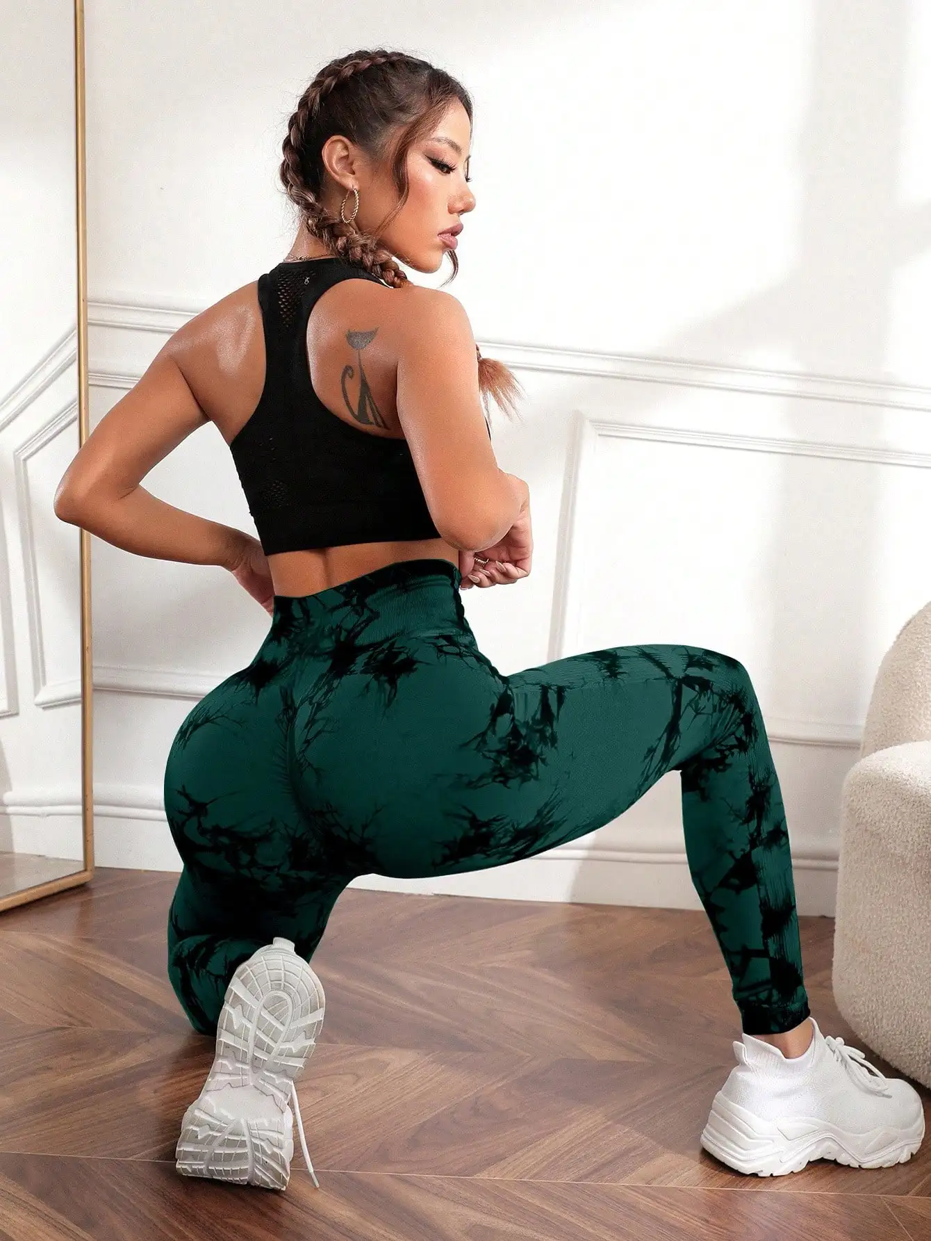 Pantalon de yoga sans couture pour femme, collants push-up taille haute, leggings de sport, vêtements d'entraînement de fitness, nouveau