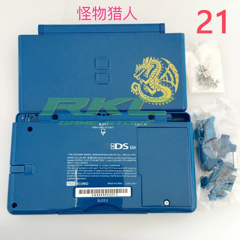 جديد شل الإسكان غلاف ل NDSL الإسكان شل استبدال شل ل نينتندو DS لايت DSL NDSL NDS لايت وحدة التحكم مع زر