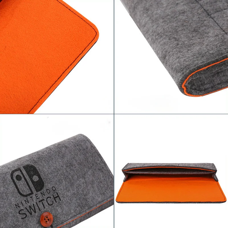 for Switch Felt Storage Bag Game Console Protective Cover Multifunction Game Card Charging Cable Case For Nintendo Switch