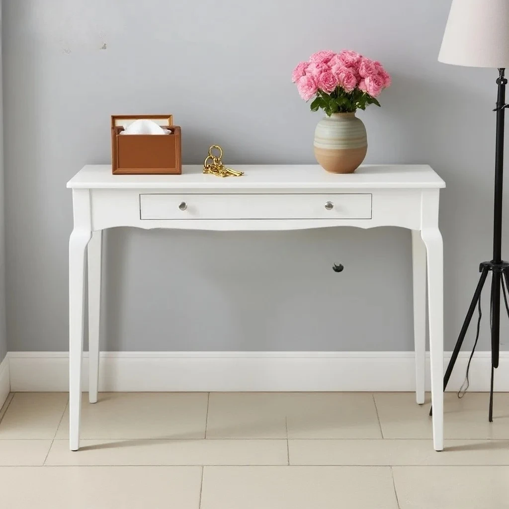 CL Solid Wood Entryway Table Wall-Mounted Side Table Long Strip Living Room Home Style Simple Hallway
