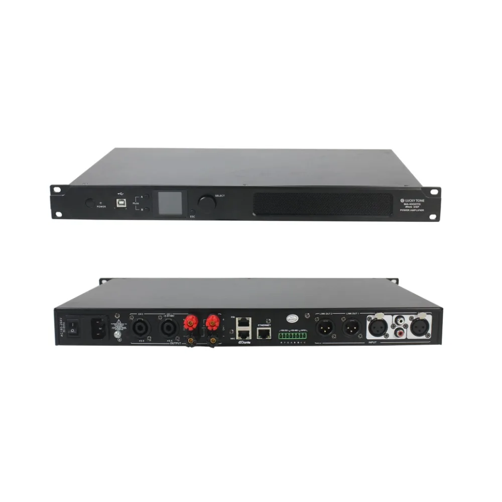 2x500W Switchable To 1000W At 100V Line DSP Class D Mixer Amplifier