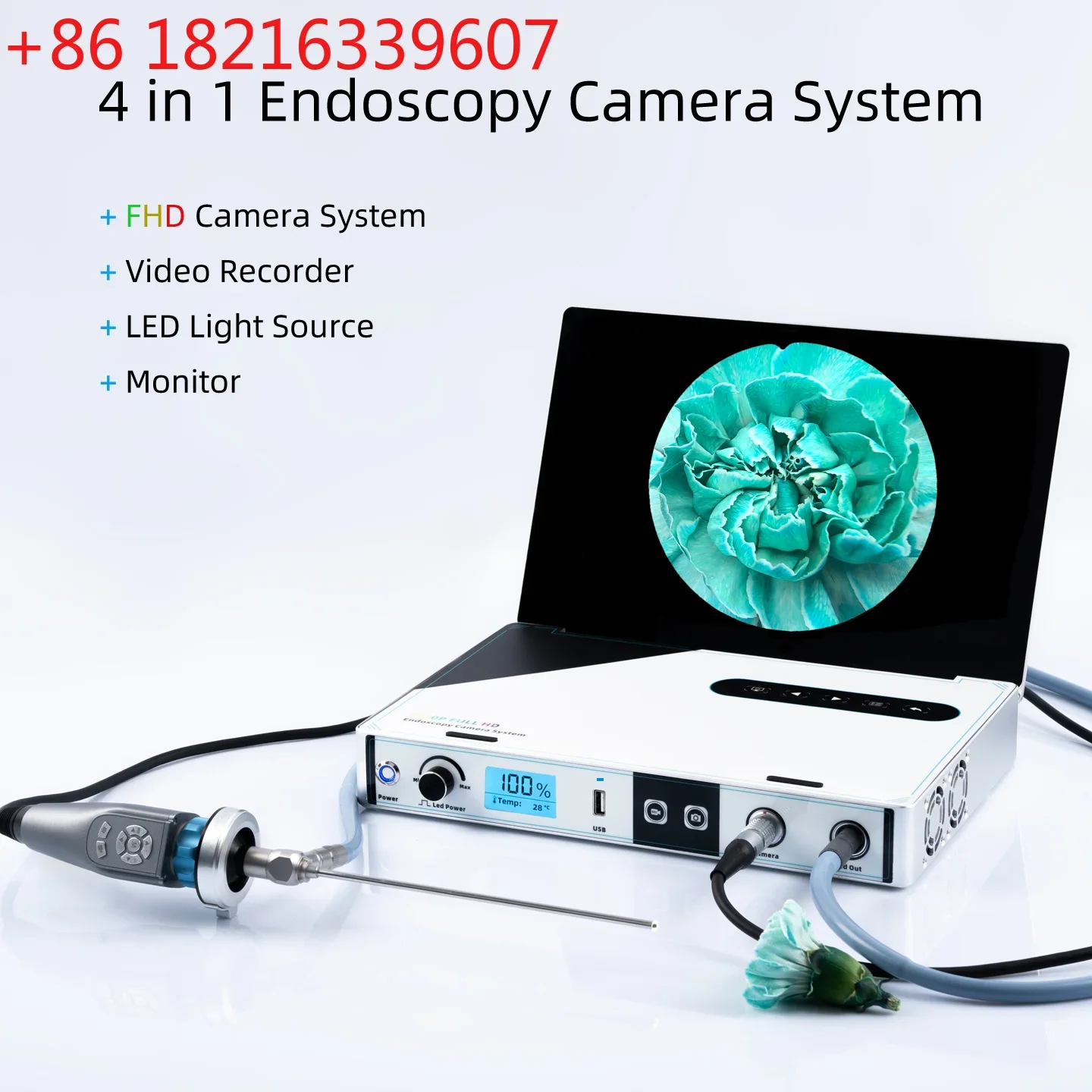YAO Full HD Surgical Endoscopy Camera System With Video Recording For Cystoscopy Arthroscopy Ear Nose Throat Otoscopy Examinatio