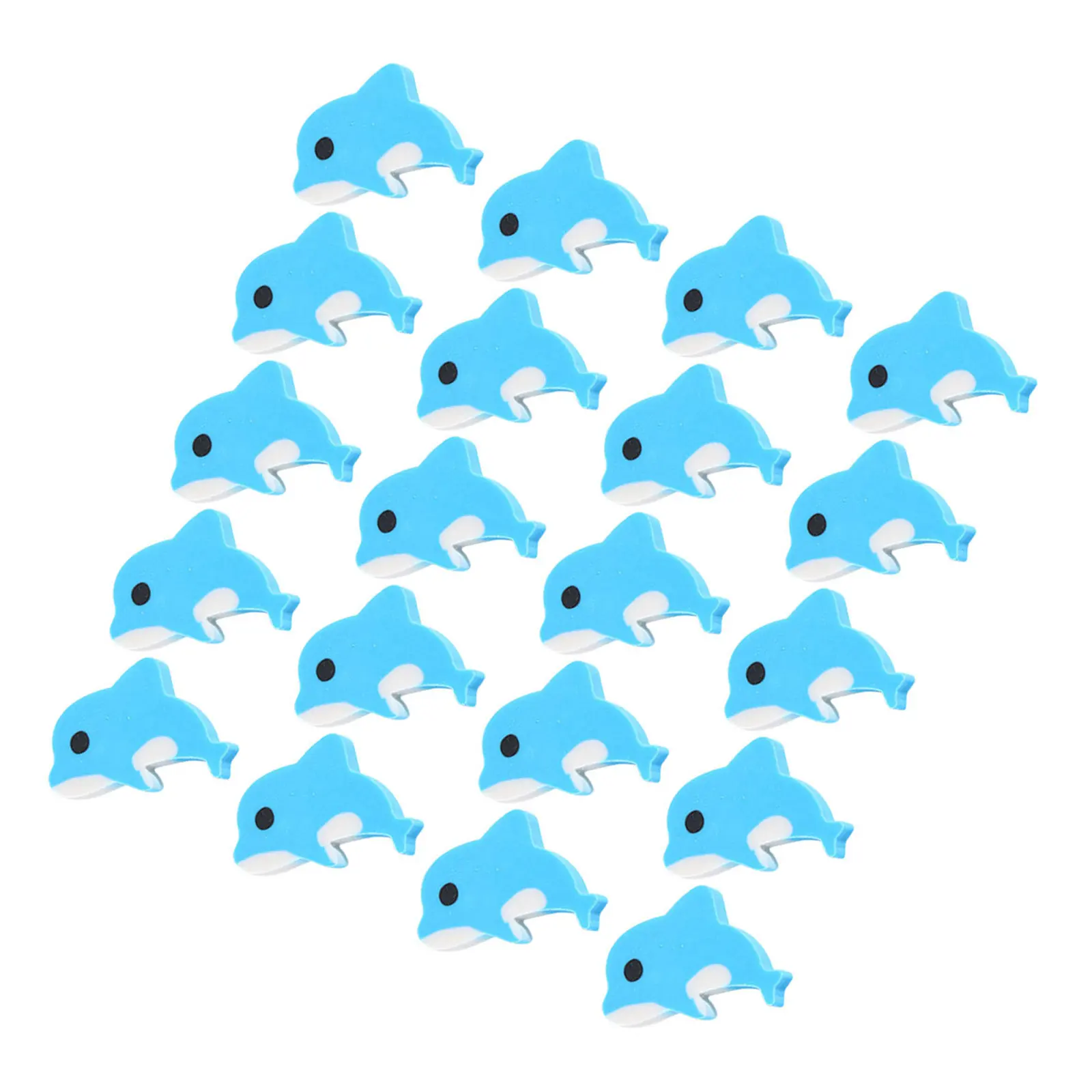 

20 шт. ластиков в форме дельфина, милые школьные принадлежности для детей, призы для учеников, забавные разноцветные ластики в виде животных, призы для студентов