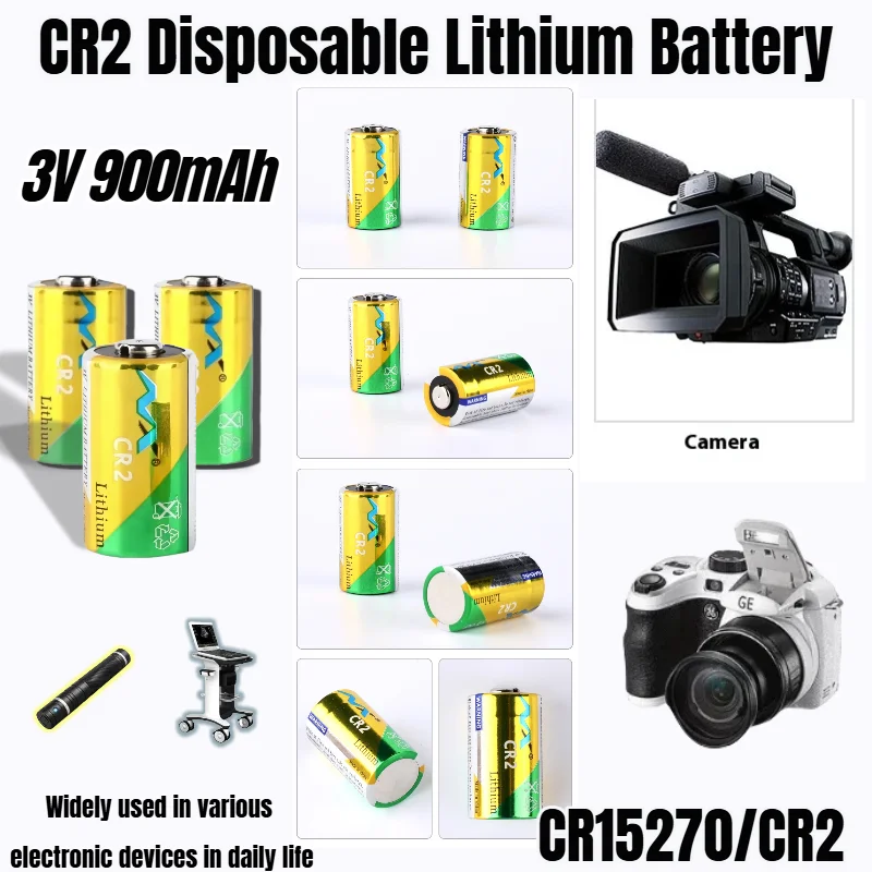 

CR2 3V Lithium Battery 900mAh 15*27mm CR15270 Replacement Battery for Flashlight Light The Stove Digital Camera Toys