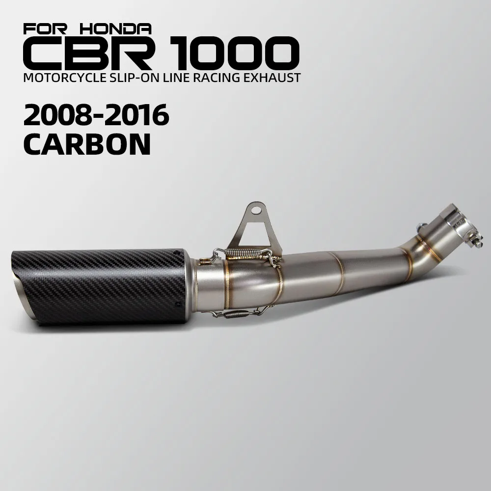 

Motorcycle Racing Slip on Line Exhaust Carbon Muffler with Adapter Middle Link Pipe For Honda CBR1000 RR CBR1000RR 08-16 years