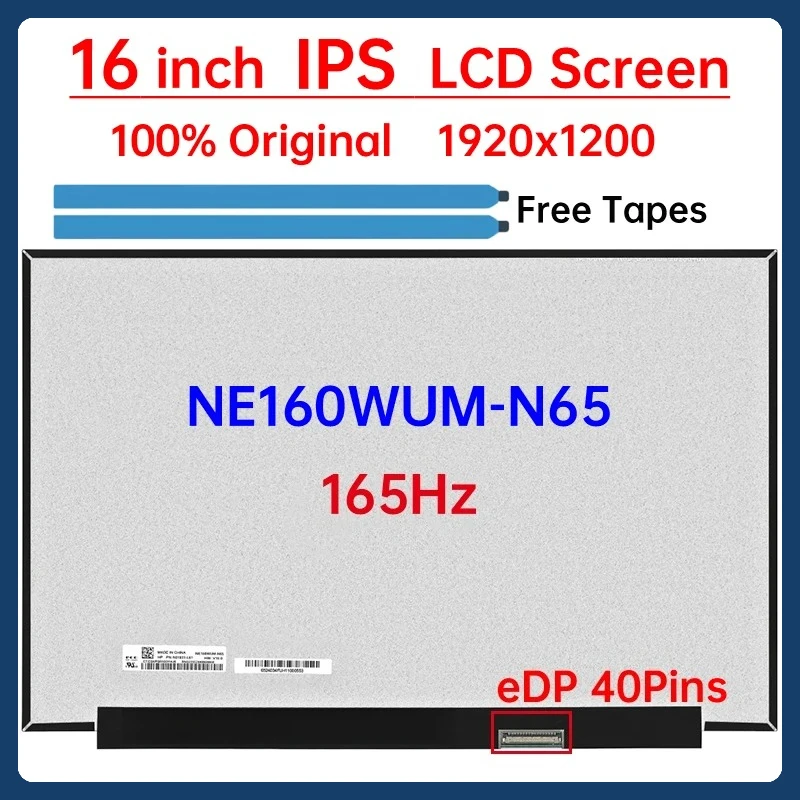 

16-дюймовый ЖК-экран NE160WUM-N65 V18.0 V18.1 для игрового ноутбука HP OMEN 16, сменная матричная панель дисплея, 1920x1200, без сенсорного экрана
