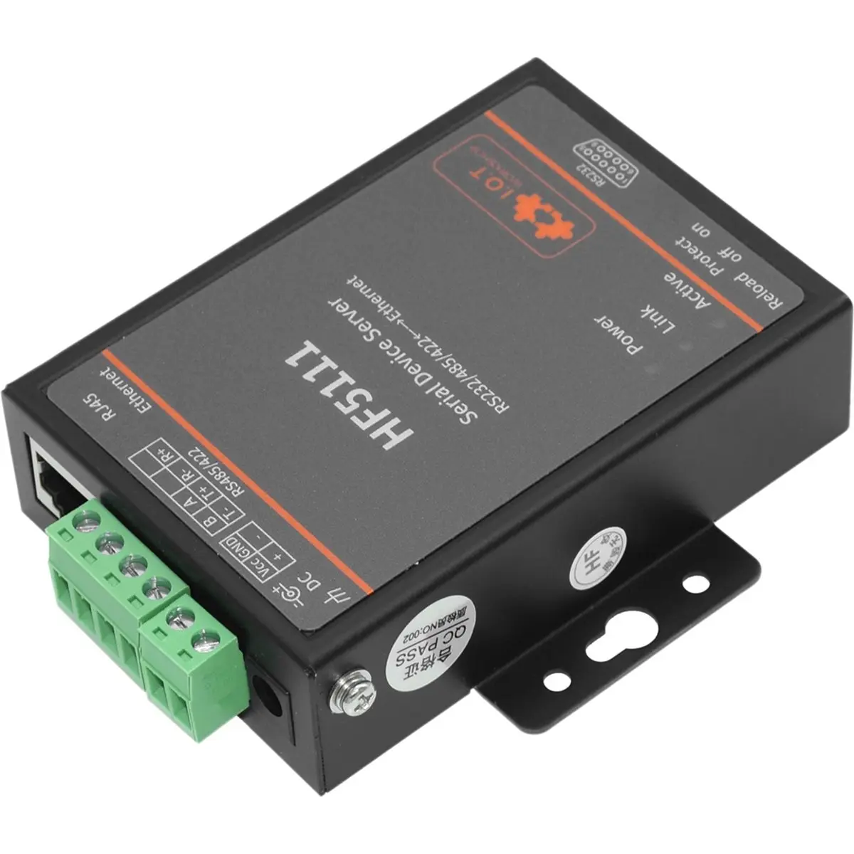 Serial Port RS232 RS485 RS422 to Ethernet Server Converter HF5111 IOT Device Support Modbus US Plug
