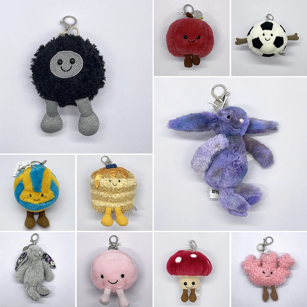 Jellyfish Space Rabbit Shaped  Toys Muffin Pouch Keychains, Plush Toys And Bag Marshmallow Shaped Like Golf Macaron And Pendant