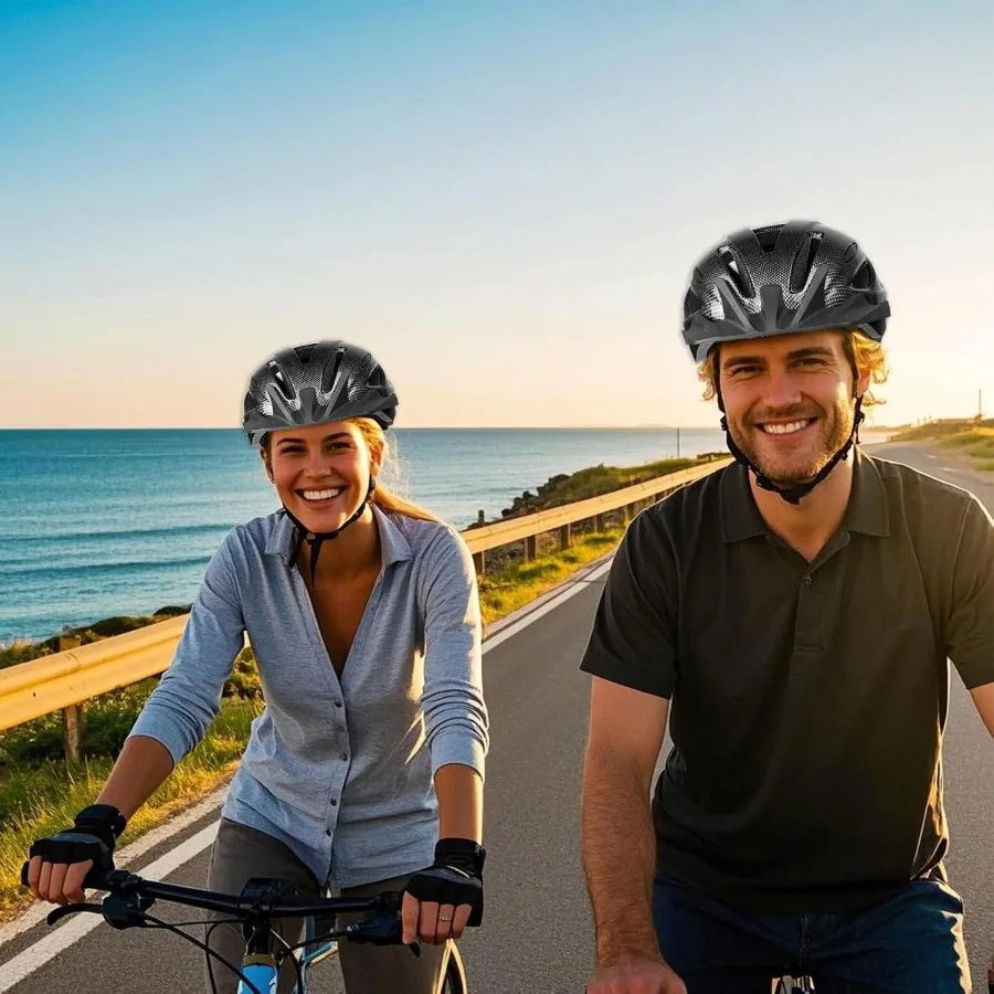 Fietshelm voor volwassenen voor dames en heren Afneembaar vizier voor mountainbiken CPSC SafetyCertified Stijlvolle duurzame fietshelm w