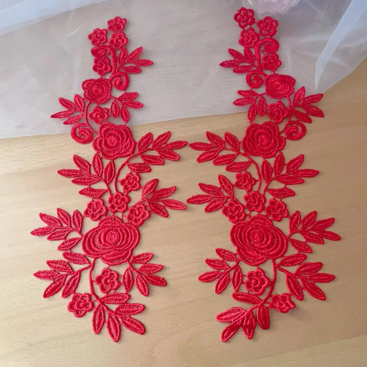 10 Stück = 5 Paare. Wasserlösliche Spitzenstickerei für Hochzeitskleider, Applikationen, handgefertigte DIY-Spitzenkleidung, Nähzubehör – Detail 10