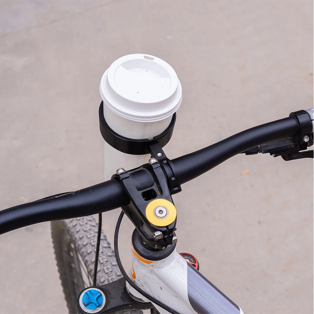 

1Pc Handlebar Cup Holder Cup Holder Bike Coffee Holder Alloy Bottle Holder for Biking Cycling (Black)