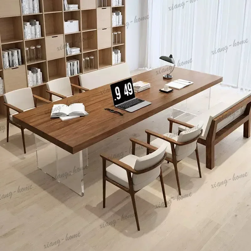 YJ Nordic Creative Floating Desk Modern Minimalist Transparent Living Room Office Desk Bedroom Furniture Mobili Da Studio FYFD