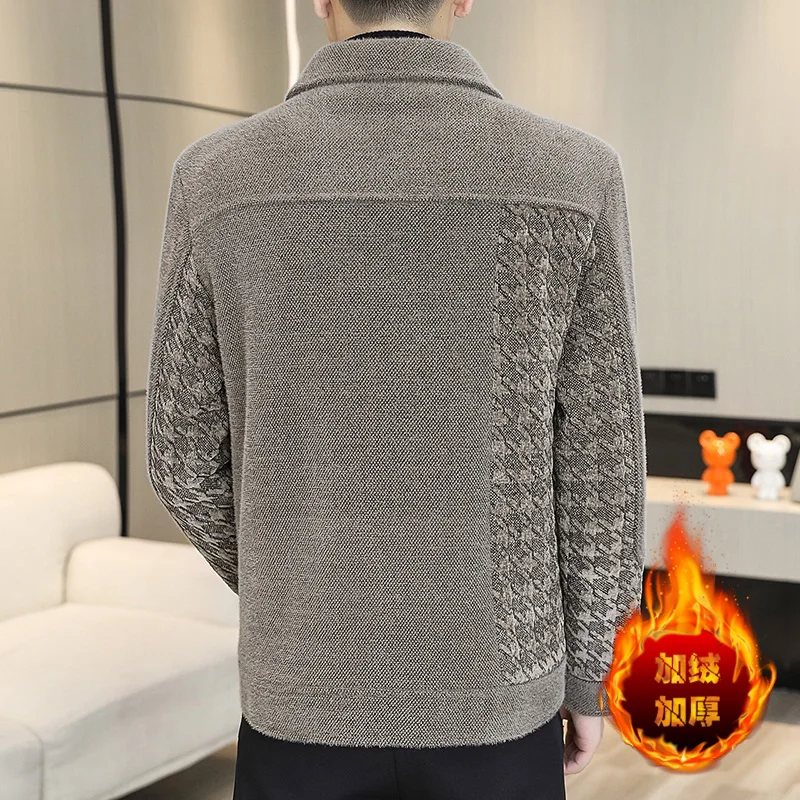 남성용 따뜻한 라펠 울 코트, 캐주얼 루즈한 편안한 하이 퀄리티 재킷, 가을 겨울 패션 트렌드, 신상