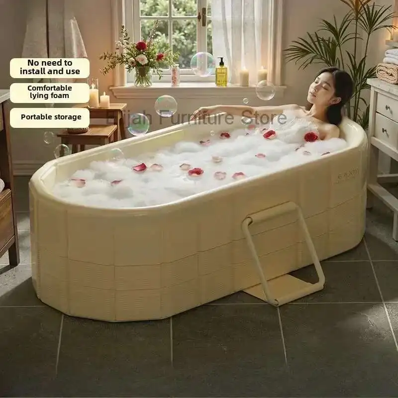 

Folding Bathtub Household Adult Full Body Bath Bucket Children Bath Bucket Bath Bucket Adult Couple Double Bidet Folding Bathtub