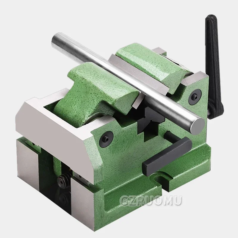 

8 Inches Milling Machine V-Shaped Vise Clip Round Tubular Object Horizontal Vertical Bench Vice Cylindrical Center Flat Pliers