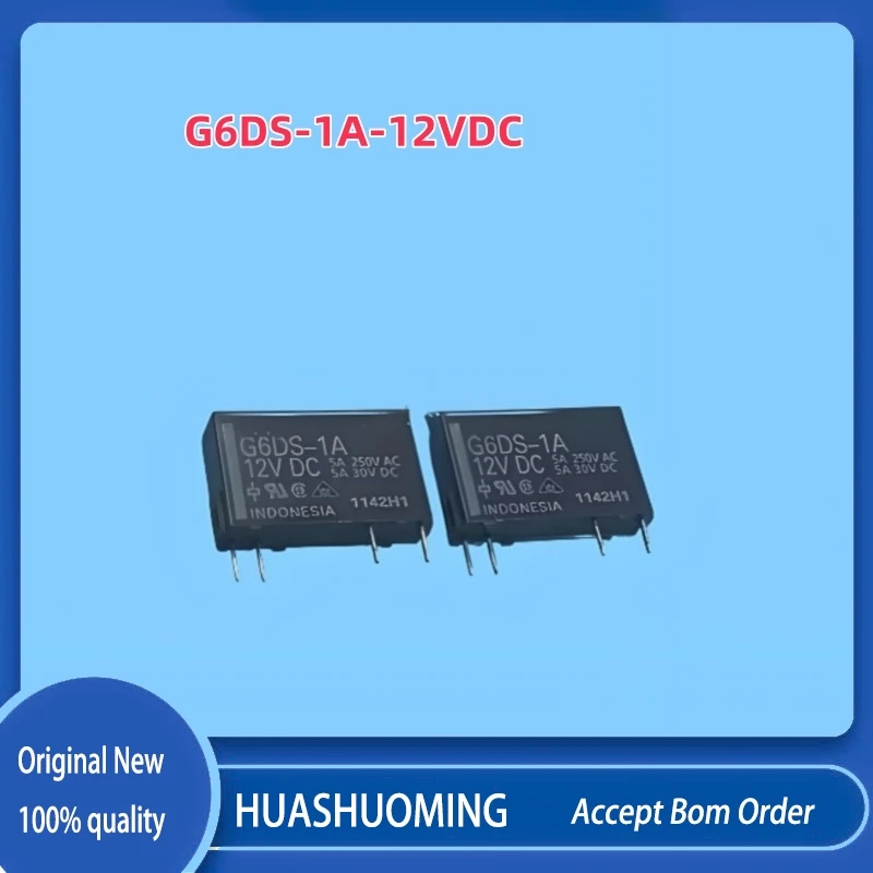 5PCS/Lot    NeW G6DS-1A G6DS-1A-12VDC G6DS-1A-12V G6DS-1A-DC12V 4PINS 5A 12VDC