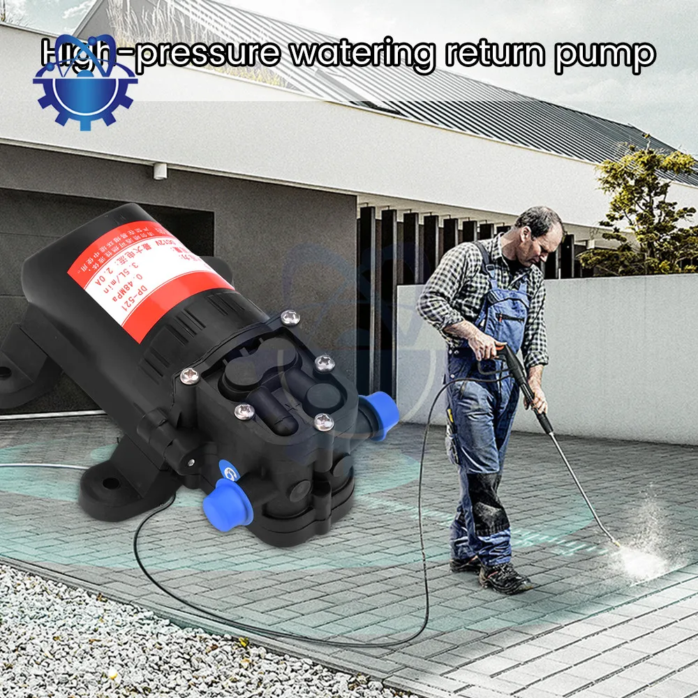 DC12V DP-521 Agricultural Electric Sprayer Diaphragm Pump Household Self-priming Water Pump High Pressure Watering Return Pump