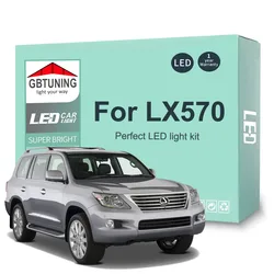 17Pcs Cars Accessories For Lexus LX570 2008 2009 2010 2011 2012 2013 2014 Canbus Dome License Plate LED Interior Light Bulb Kit