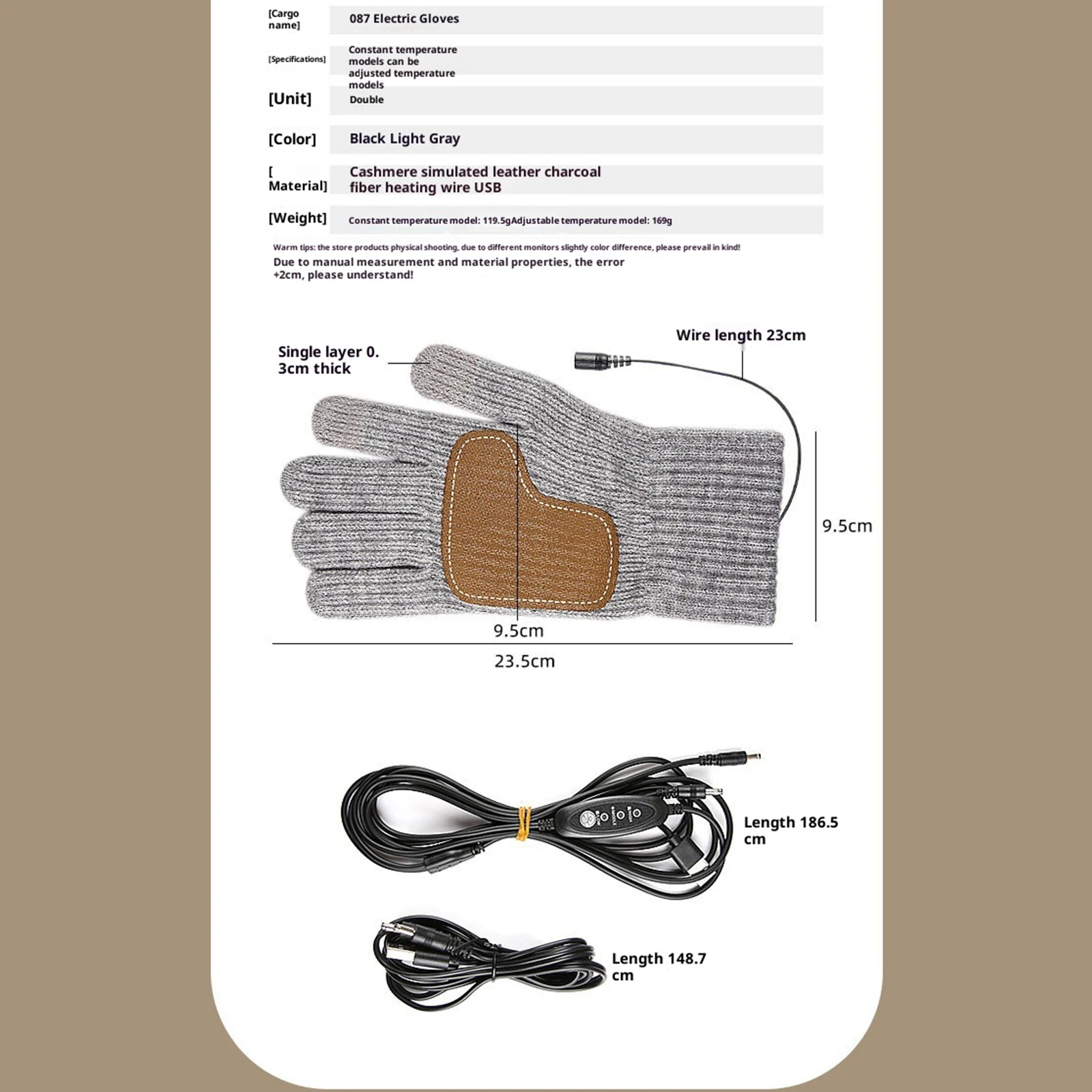 USB قفازات تسخين كهربائي يندبروف لمس جهاز تدفئة محمول ارتداء مقاومة قفازات تسخين جلدية ناعمة للتخييم في الهواء الطلق التنزه