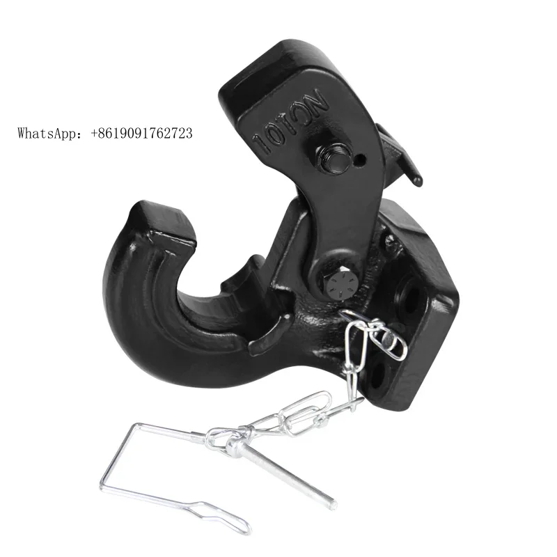 

ZAIQU Hot Sale High Quality 4wd Forging Trailer Hitch 10T Carbon Steel Fits 85x45mm Install Hole Receiver Pintle Tow Hook