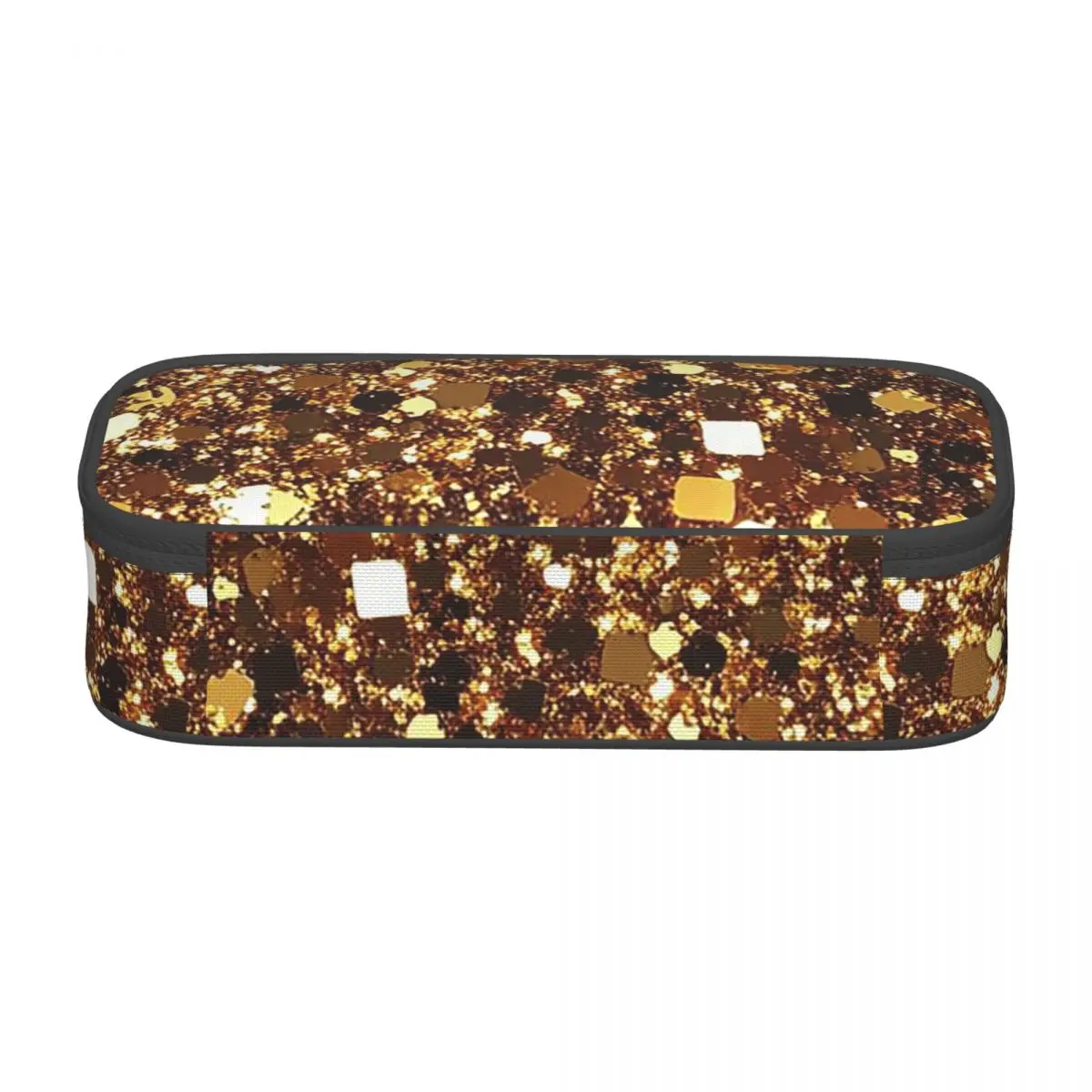 جليتر ذهبي (4) مقلمة حامل أقلام تخزين لوازم مكتبية سعة كبيرة صندوق أقلام حقيبة أقلام رصاص للطلاب