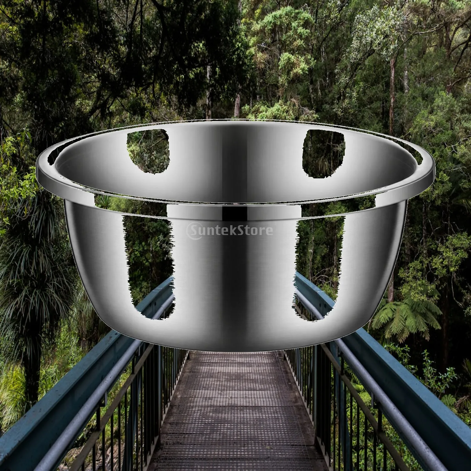 Stainless Steel Kitchen Mixing Basin 304 Food Prep Vessel for Everyday Use Tapered Sides Easy Clean Polished Metal
