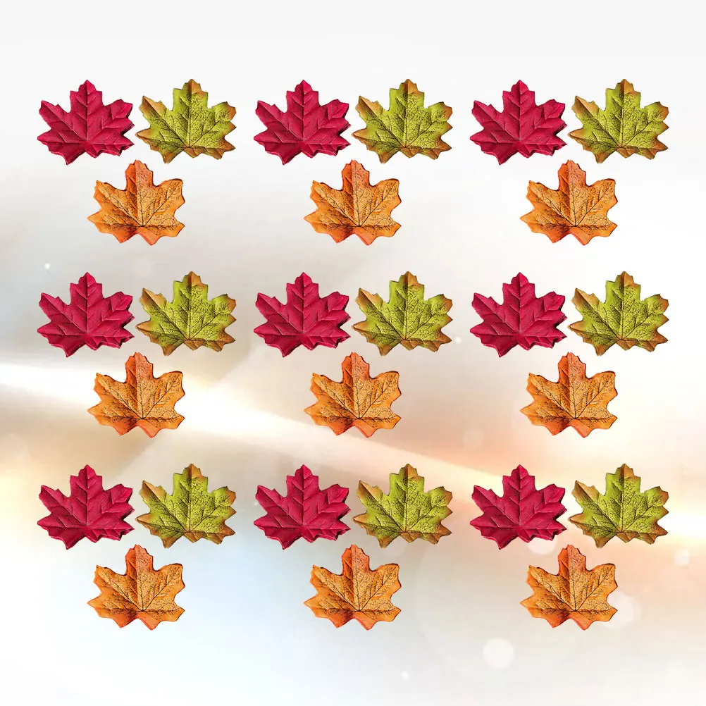 

300Pcs Artificial Maple Leaves Lifelike Multicolor Autumn Fall Decoration for Wedding Home Scrapbooking DIY Crafts