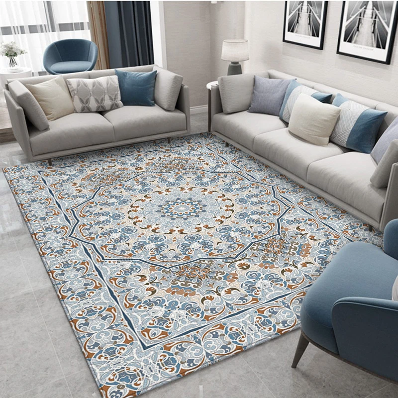 

Modern Mat Retro Velvet Rug For The Living Room Bedroom Decor Mandala Carpet Home Illustration Kitchen Bath Tapis