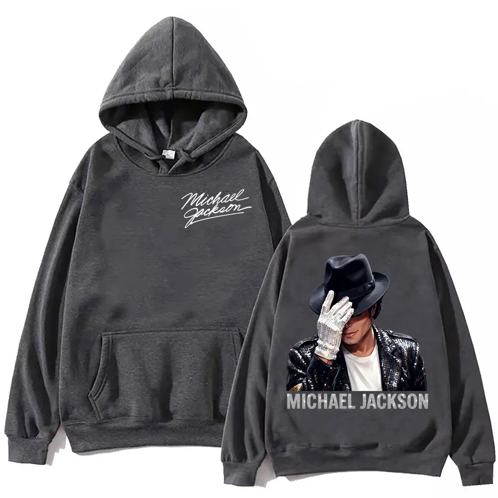 Limitierter Michael Jackson Classics Hoodie für Herren und Damen, modische Punk-Rock-Pullover, hochwertige Fleece-Sweatshirts mit langen Ärmeln und Kapuze – Detail 6