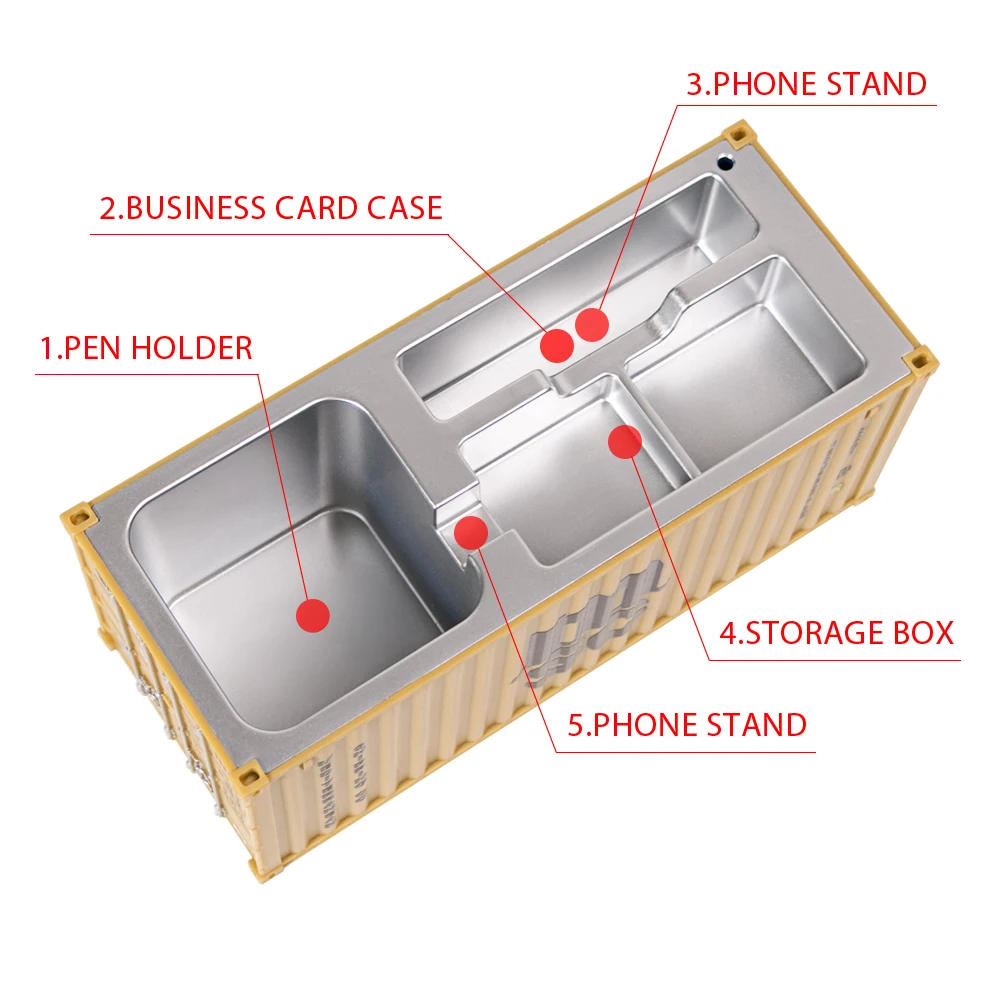 Large Capacity Desktop Pen Holder Original Shipping Container Pencil Organizer Multifunctional Office Stationery Storage Box