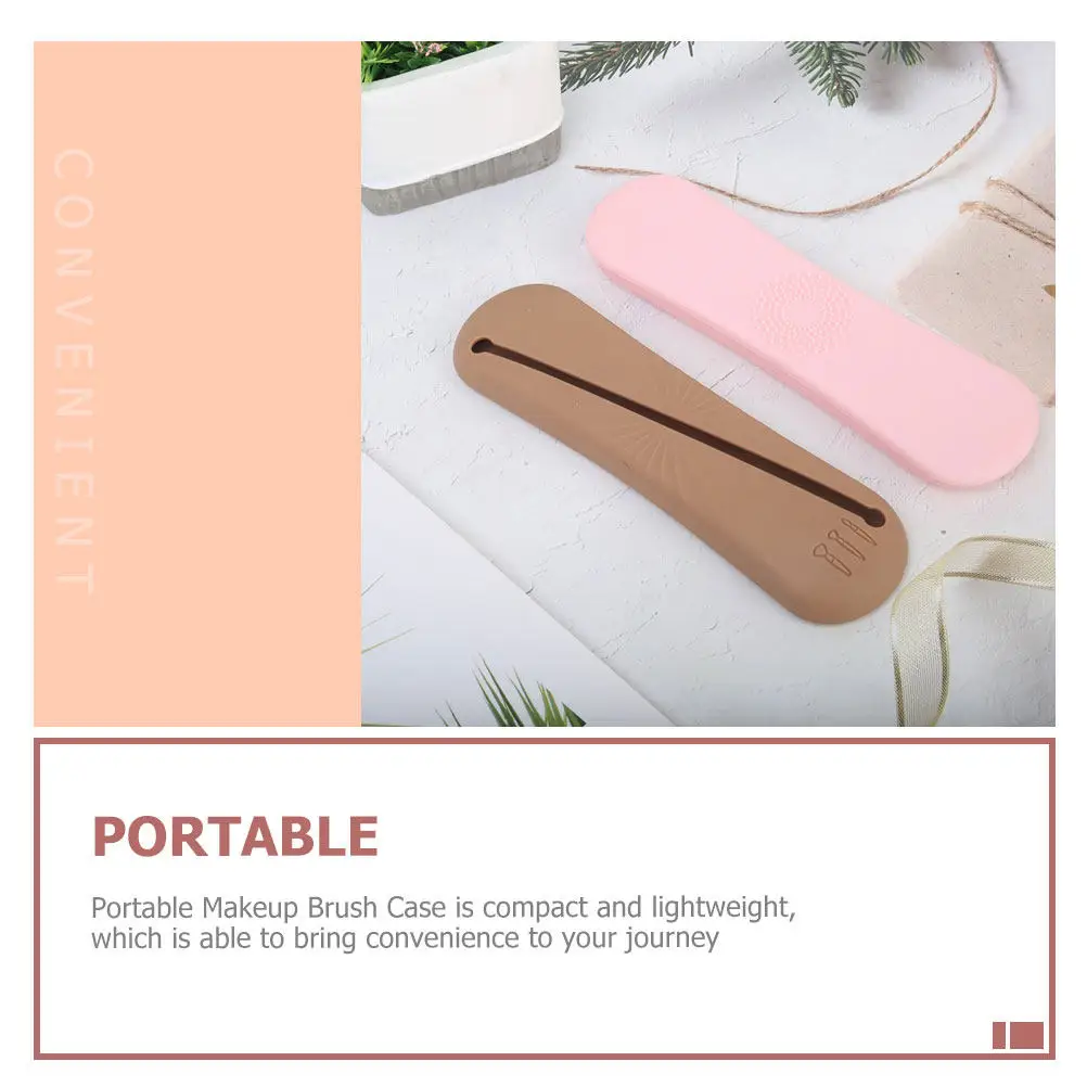 

Набор из 1 силиконового органайзера для кистей для макияжа, компактный дорожный футляр для хранения кистей и спонжей, портативный контейнер для кистей