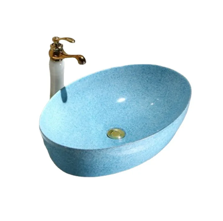 

Автоматическая раковина в стиле ретро, керамическая раковина, улучшение дома, не выцветает, цветной каменный узор