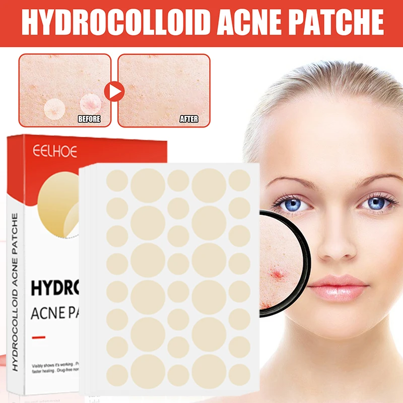 Invisible Hydrocolloid Acne Patch Self-Repair Patch Absorbing Covering Pads for Covering Pimples and Blemishes