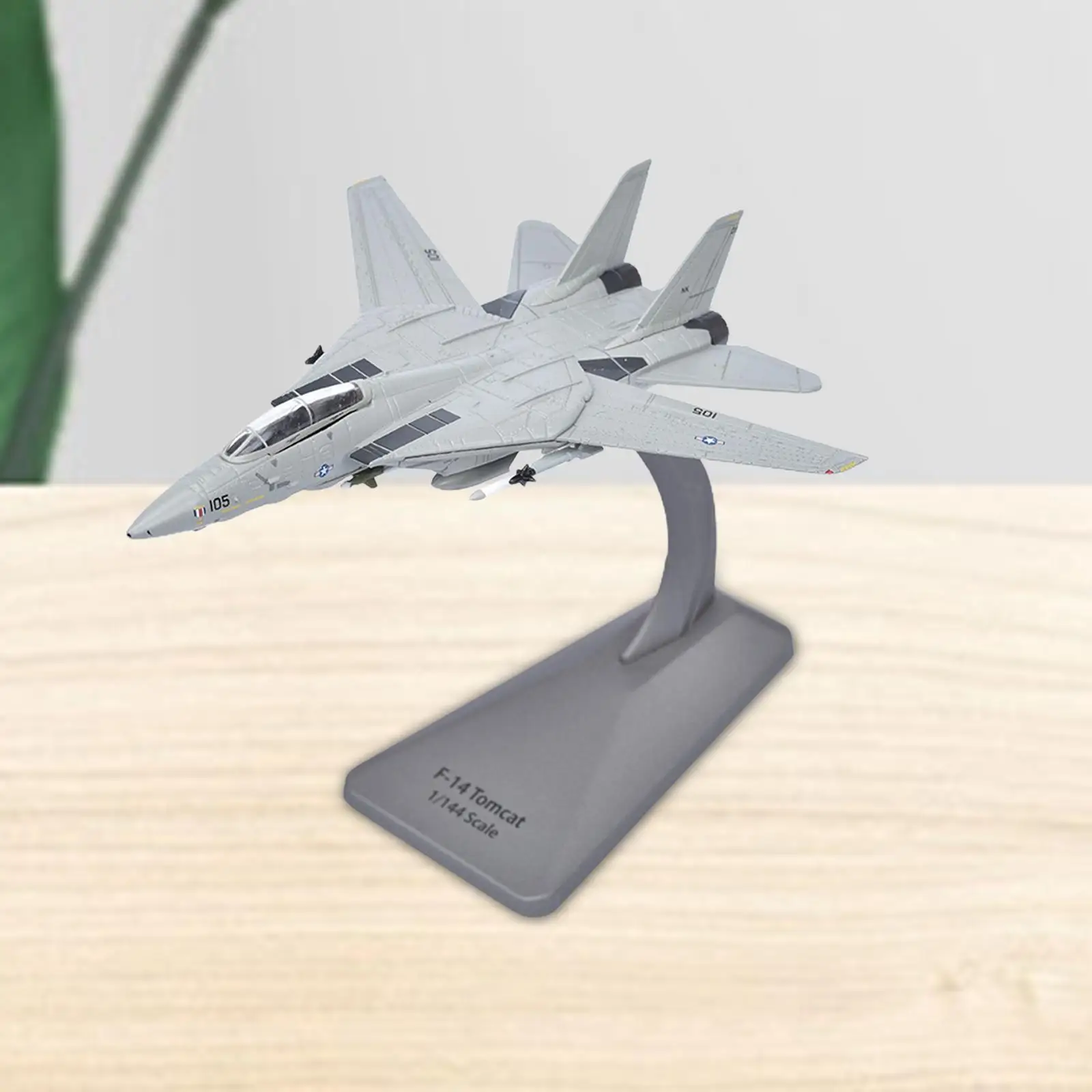 1/144 Simulation Diecast F14 Fighter American Plane Collection Playset Aircraft Plane Model for Cabinet Home Shelf Office