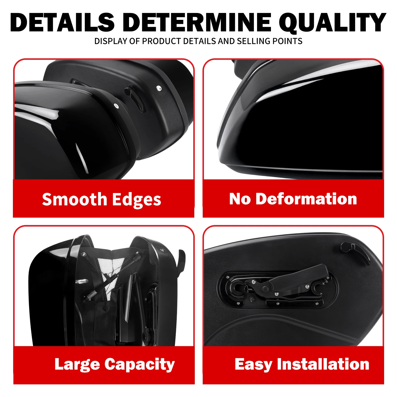 حقائب جانبية صلبة للدراجات النارية مع مجموعات إرساء لدراجة Harley Softail Low Rider ST 2022-24 FXLRS 20-24 FXLR 2018-20 الأمتعة #6