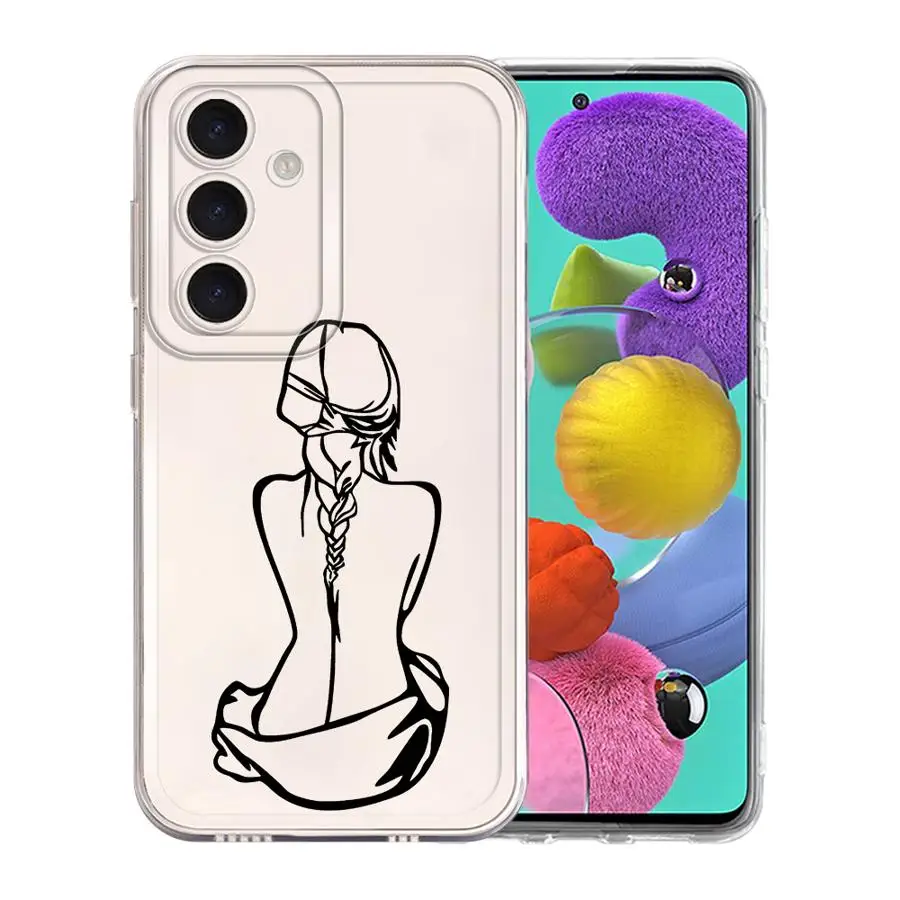 เคสโทรศัพท์ลายสาวเซ็กซี่สำหรับ Samsung Galaxy A71 A32 A51 A52s A50 A52 A16 A17 A21s A12 A72 A31  แบบนิ่ม