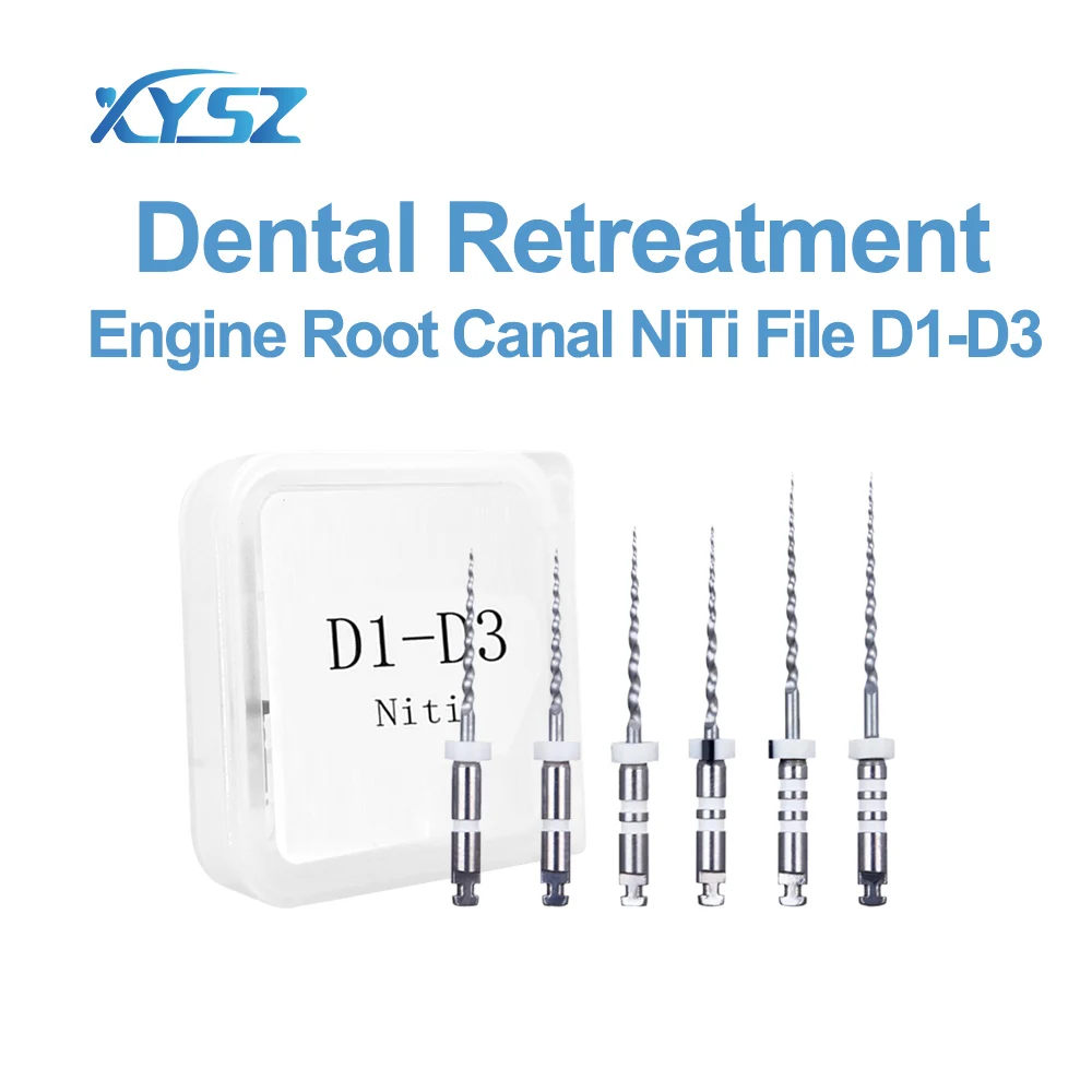 XYSZ Dental Retreatment Engine Root Canal NiTi File  D1-D3 NiTi Super D Rotary Files For Root Canal Cleaning Tools