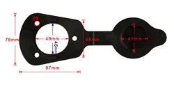 Black Color CAP And GASKETS For Flush Mount fishing Rod Rack Holders