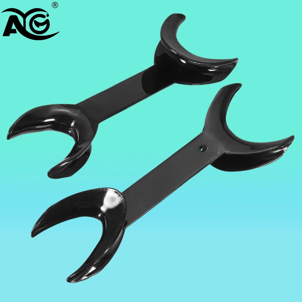 

AG 2PCS/Bag Dentistry Black Double Head Lip Retractor Dental Intraoral Lip Cheek Orthodontic Mouth Opener Dentist Tools 2 Sizes