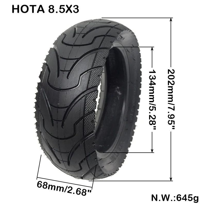 8 1/2X3 Tire for Electric Scooter VSETT 8 9 Zero 8 9 PRO 8.5 Inch 8.5x3.0 Inflatable Inner Outer Tyre