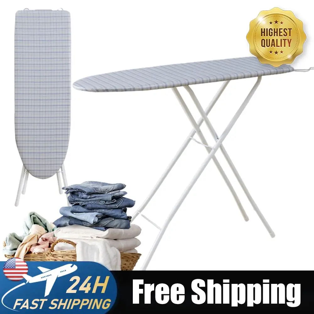 

Ironing Board Adjustable Height Iron Board with Heat Resistant Cover Foldable Ironing Board for Home Laundry Room Use