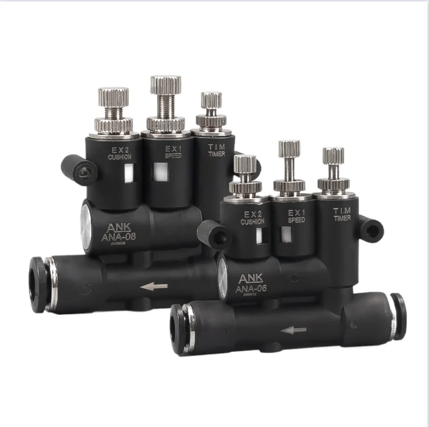 Pneumatic External Adjustable Air Buffer Fitting SA/ANA-06/08/10 Speed Control Valve Cylinder Speed Regulating Throttle Valve