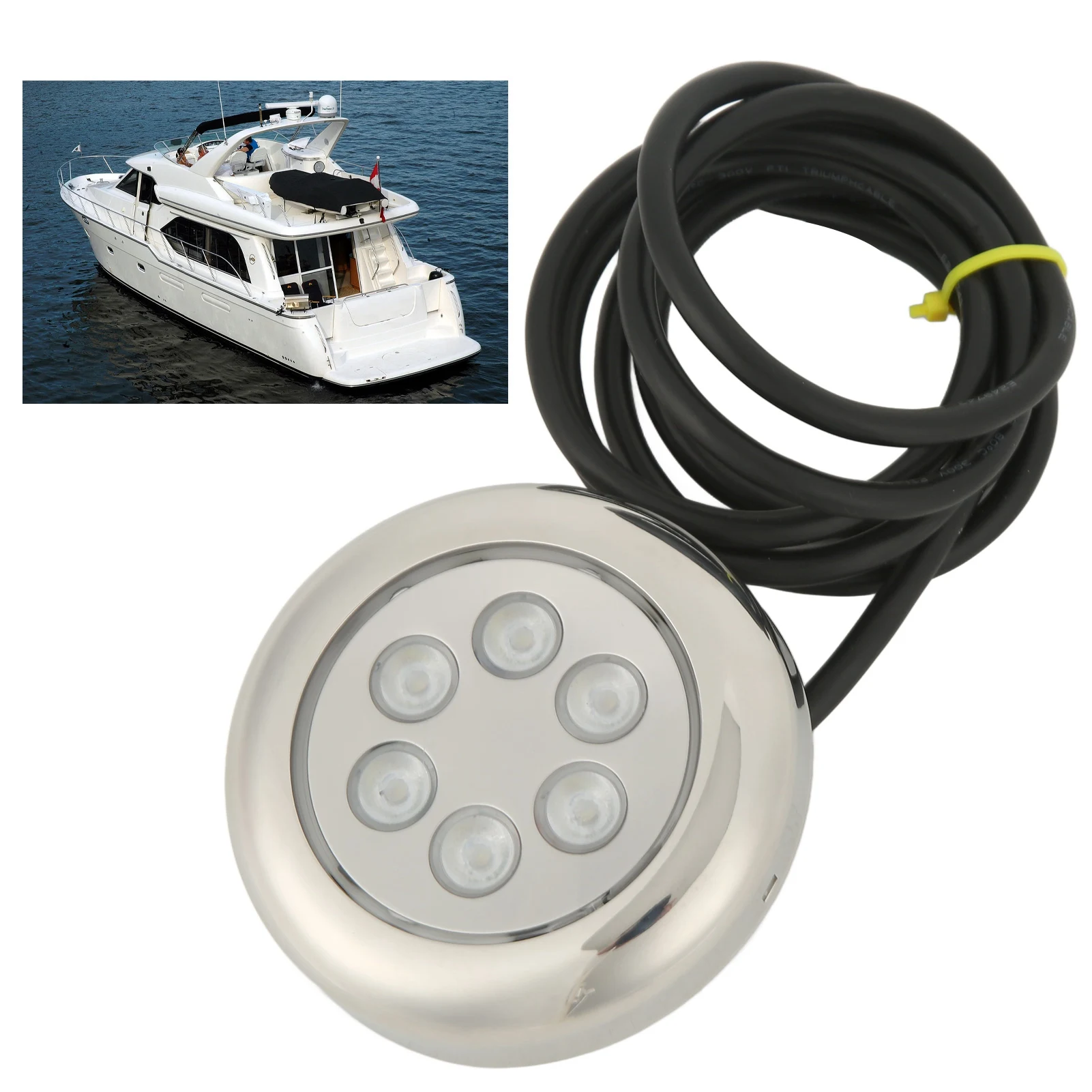 35インチ-led-水中ライト-サーフェスマウント-ip68-防水-12v‑24vdc-ヨット-マリンボート用-rgb-75w