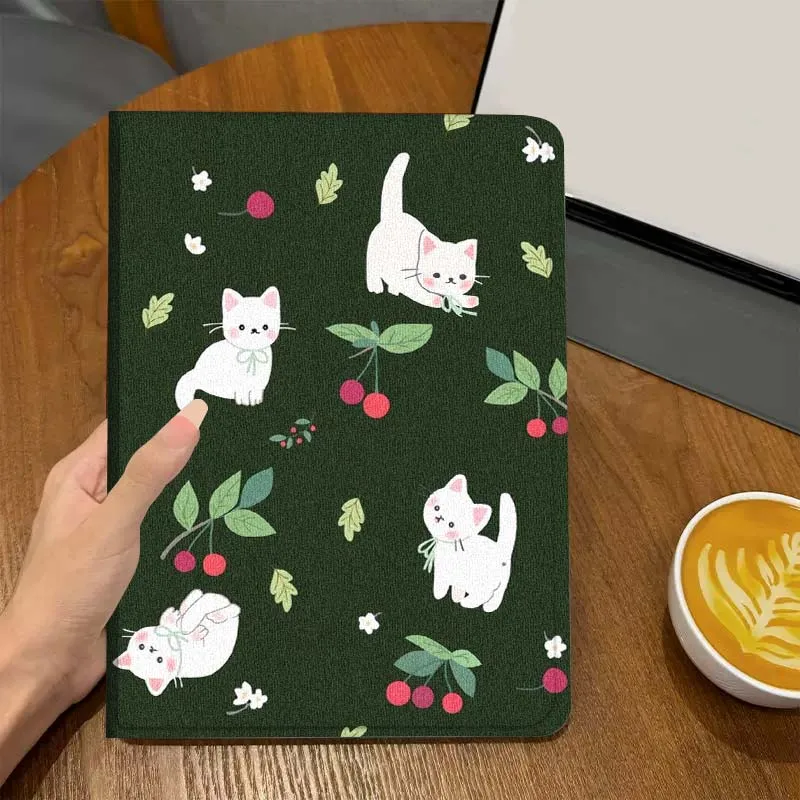 Etui na tablet z motywem kota, uroczy wzór, do iPad Pro Air Mini 2 3 4 5 6 7 7. generacji 8. generacji 9. generacji 10. generacji 11. generacji 10.2 9.7 10.5 10.9 11 13 cali