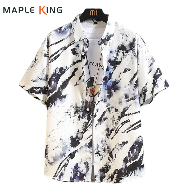 

Mens Fashion 2024 Short Sleeve Cardigan Hawaiian Shirt Summer Vacation Prom Dress Men Blusas Estampadas Loose Hip Hop Streetwear