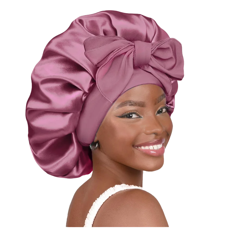 2026 New Silk Bonnet Sleeping Womens Satin Bonnet Hair Night Sleep Cap Tie Band CurlyHat Scarf Wrap Curly Hair Bonnets Beauty