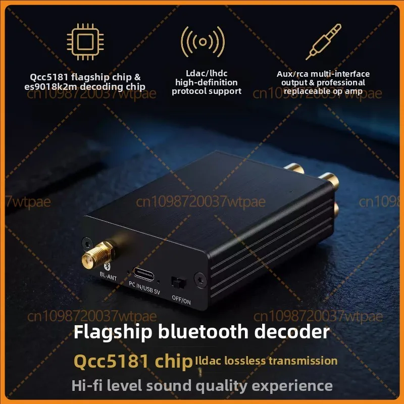 For QCC5181 Bluetooth Decoder Module, LDAC LHDC Low Latency, DIY Upgrade For Car Amplifier & Old Speaker