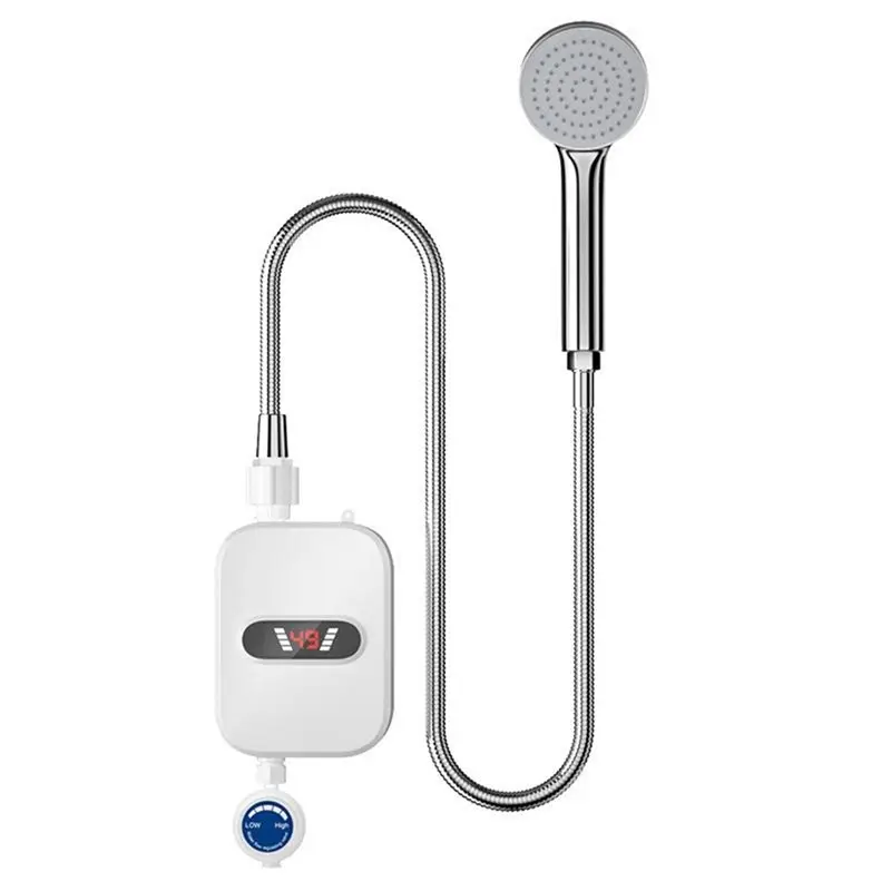 SEWS-Electric Shower Heads Thermostatic Shower Heads Set Temperature Adjustable Bathroom Waterproof Instant Water Heating EU Plu