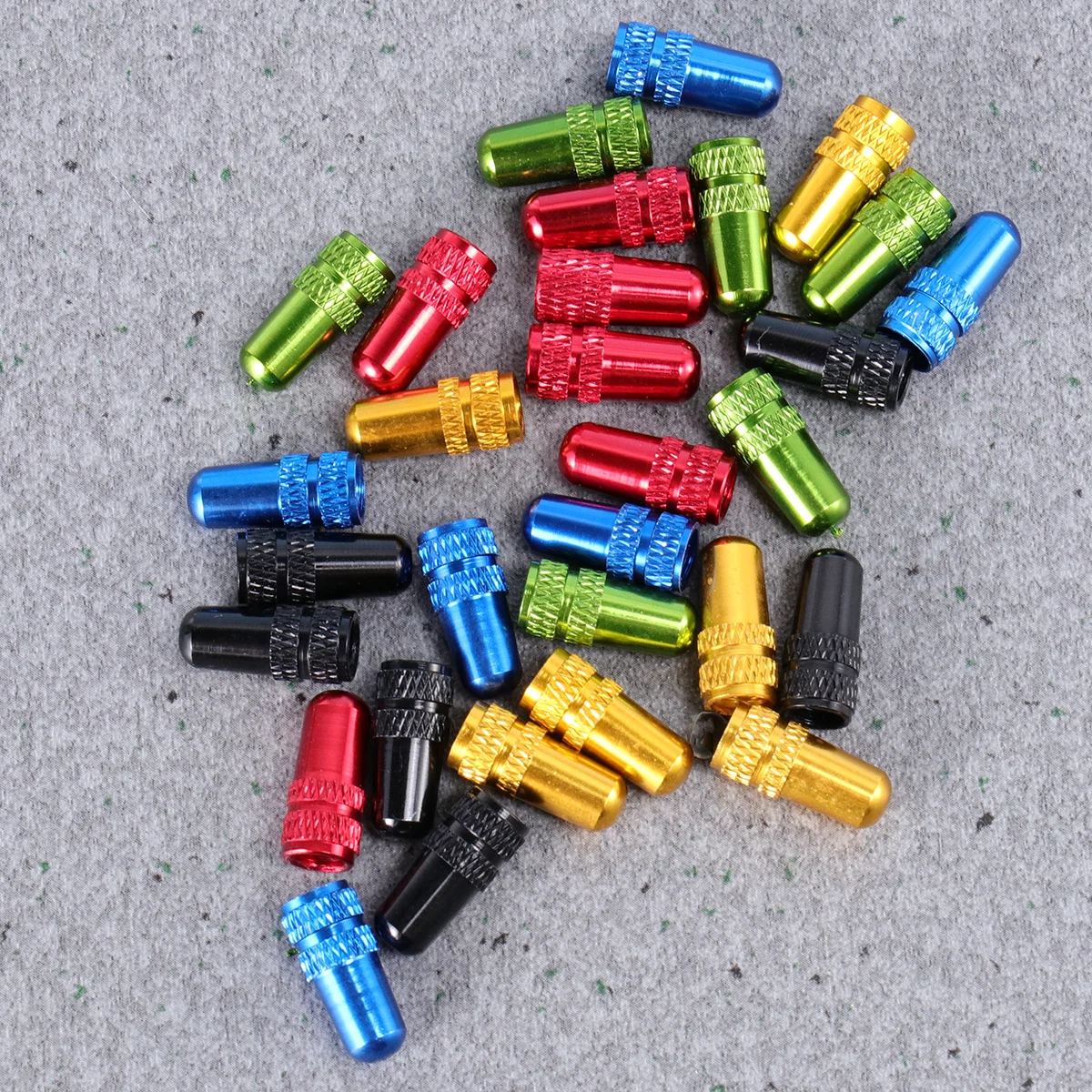 

30pcs Bike Tire Caps Anodized Aluminum Alloy Dust Covers Valve Stem Protection Lightweight Motorcycle Wheel Accessories