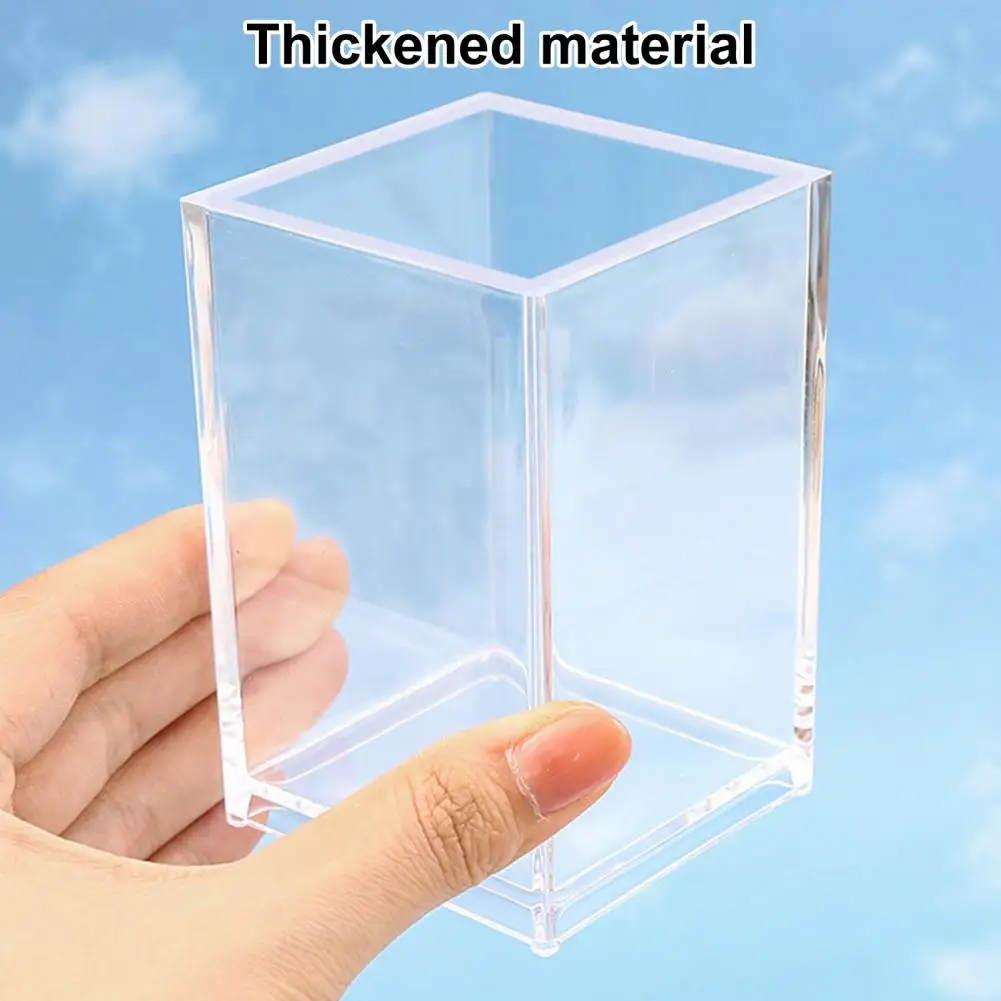 Portalápices transparente de estilo Simple, contenedor ligero para brochas de maquillaje, suministros para el hogar de gran capacidad